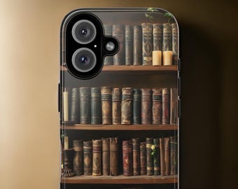 Vintage old books Phone Case, Tough Case for Samsung Galaxy & iPhone, Vintage Style, Book Worm Gift, Literary Accessory, Gift for reader