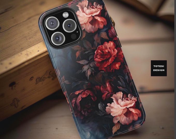 Gothic Floral Phone Case: Dark Academia Protective Cover