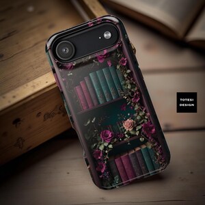 Magnetic Library Bookish Bookshelf phone Case: Dark Academia Style, Magsafe Compatible image 10