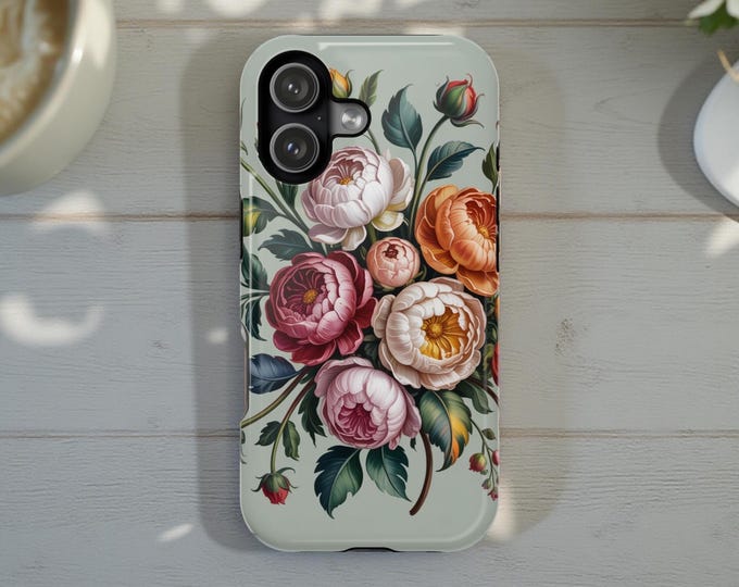 Vintage Botanical iPhone Magnetic MagSafe Case | Dual-Layer Impact Resistant