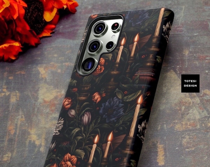 Gothic Dark Academia Samsung S21,S22, S23 Plus Ultra tough phone case 15 14 13 12 , black wizard| iPhone cases ,| Glossy Matte
