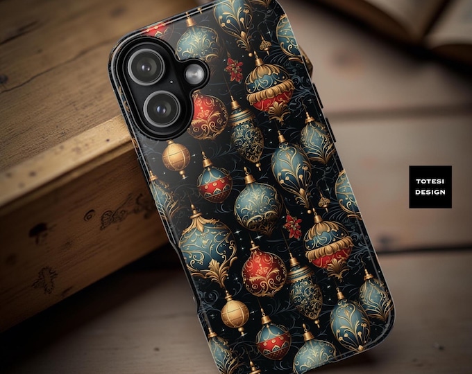 Vintage Christmas Phone Case Festive Winter aesthetic  | Samsung Galaxy S25 S24 S23 S22 S21  | iPhone 17 16 15 14 13 12 11 Pro Max Plus