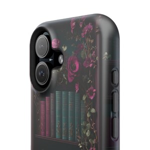 Magnetic Library Bookish Bookshelf phone Case: Dark Academia Style, Magsafe Compatible image 13