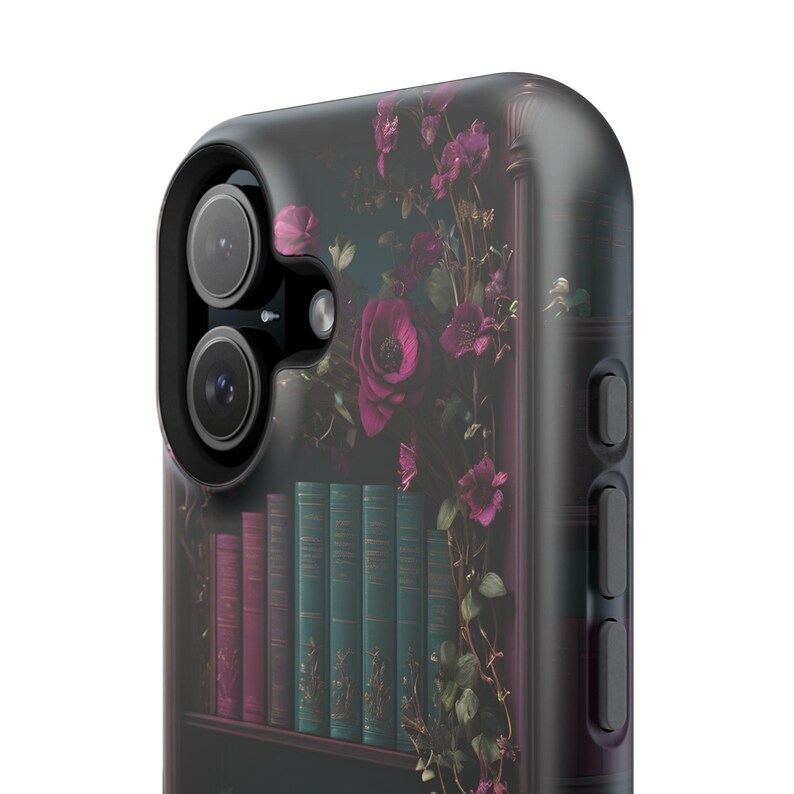 Magnetic Library Bookish Bookshelf phone Case: Dark Academia Style, Magsafe Compatible image 13