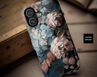 Dark Floral Magnetic iPhone Case: Moody Academia Style