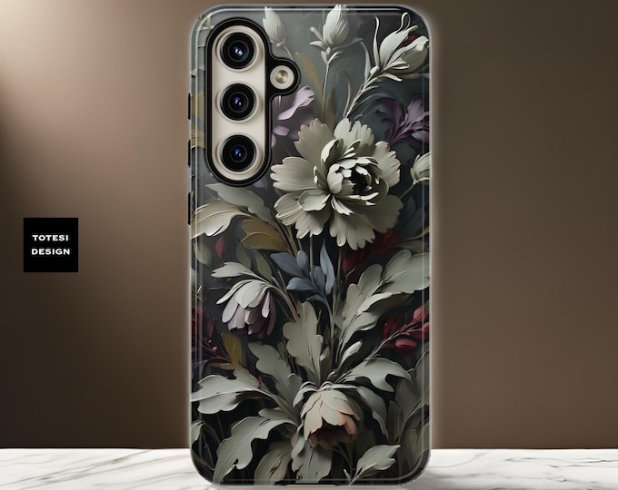 Botanical Floral Sage Green Art Aesthetic | Samsung Galaxy Tough Case S24 S23 S22  Plus Ultra |iPhone 16 15 14 | Google phone cases