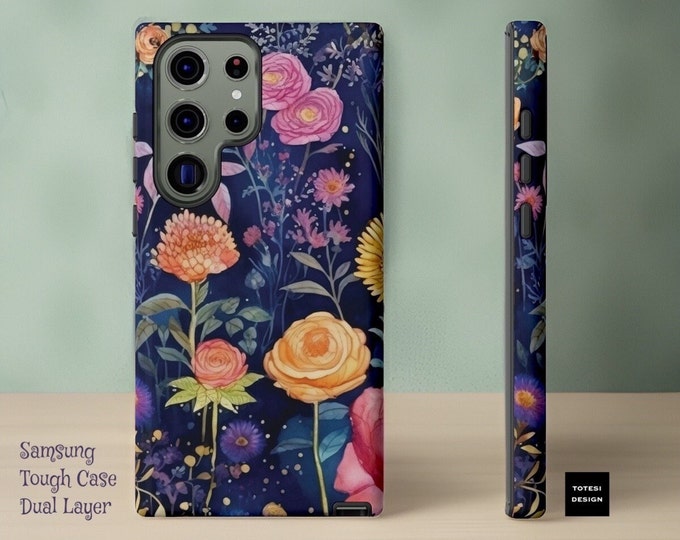 Wildflower Art Garden Samsung Galaxy Tough Case S23 S22 S21 Plus Ultra  |Glossy or Matte| Gift for Flower Lover