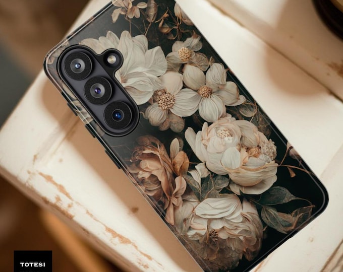 Moody Floral Tough Phone Case: Impact-Resistant Protective Cover