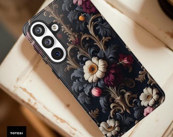 Dark Floral Rococo Tough Phone Case