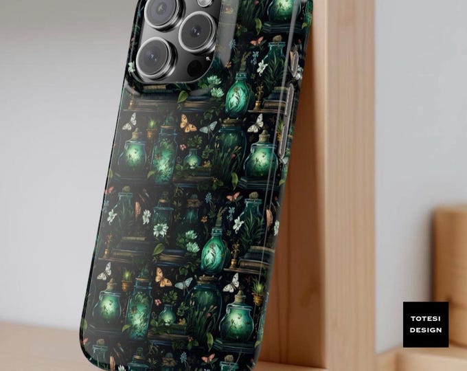 Nature-Inspired Phone Case | Forest Vibes Slim Case, Eco-Friendly Gift, Boho Chic Accessory, Butterfly Pattern, Garden Decor