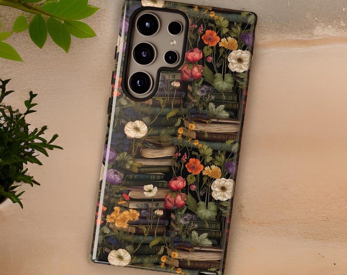 Plant Lover Tough Case | Sturdy Phone Case for Book Lovers | Floral Aesthetic iPhone Samsung Galaxy Google Glossy or Matte | Gift for