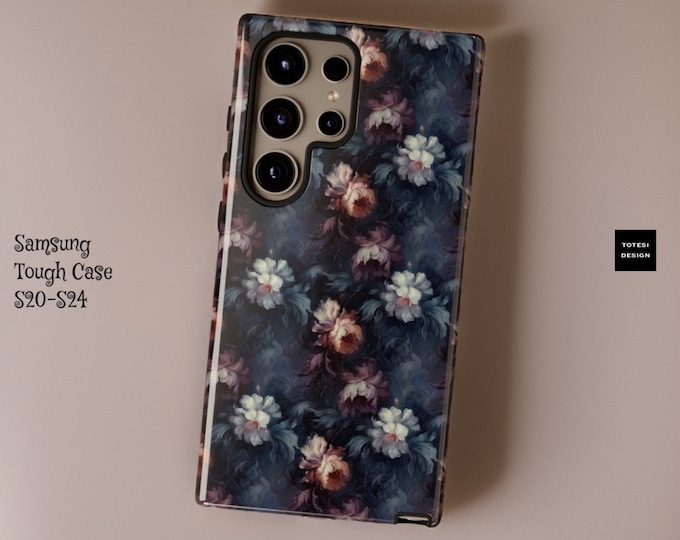 Gothic Romantic Dark Floral Academia Samsung Galaxy Case S24 S23 S22 S21 Plus Ultra  |Glossy or Matte
