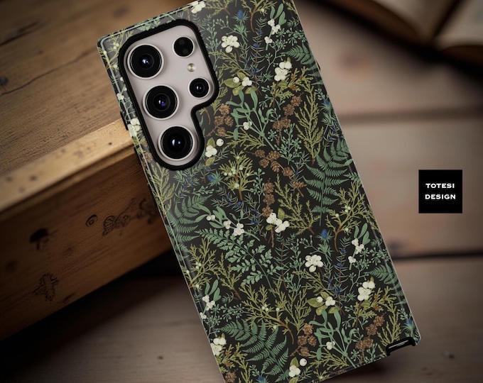 Green Botanical Ferns Phone Case: Nature Inspired Tough Protection