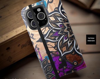 Mandala Bohemian Flip Wallet Phone Case for Smartphones | Stylish Phone Cover, Unique Gif, Bohemian Design