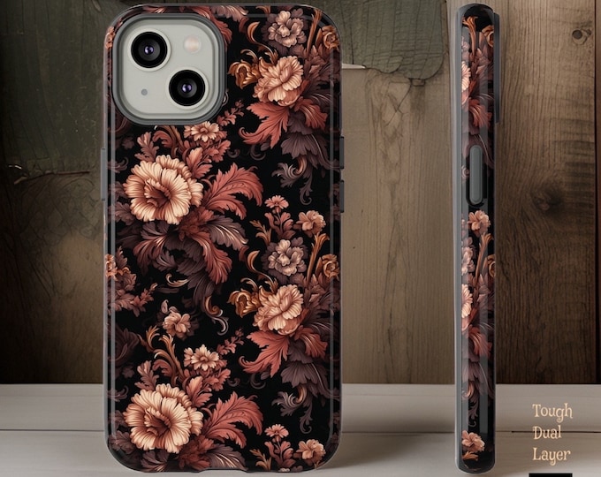 Dark Moody Floral Samsung Google tough phone cases S23 S22 S21 S20 Plus Ultra  |Glossy or Matte
