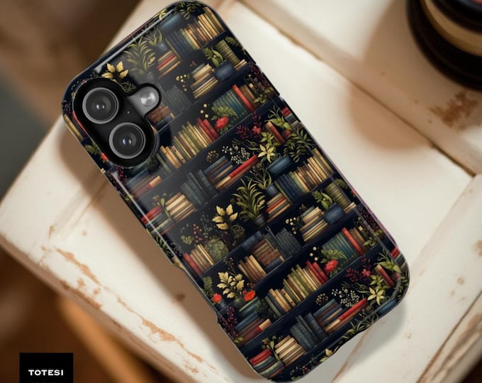 Dark Academia Bookshelf MagSafe iPhone Tough Case