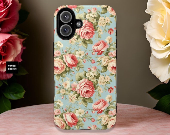Phone cases her Vintage Shabby Chic iPhone  16 15 14 13 12 Pro Max Plus, Samsung Galaxy S25, S22, S23 S24 Plus Ultra, Gift for birthday