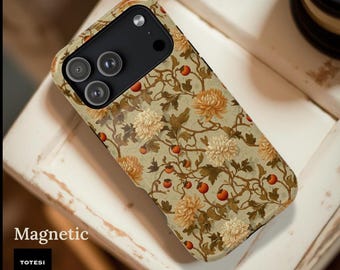 Vintage Floral Vine Nature Pattern Phone Case | Magnetic Impact-Resistant Case