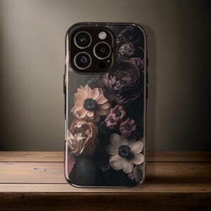 Dark Floral Gothic Phone Case: Samsung Galaxy & iPhone Tough Case