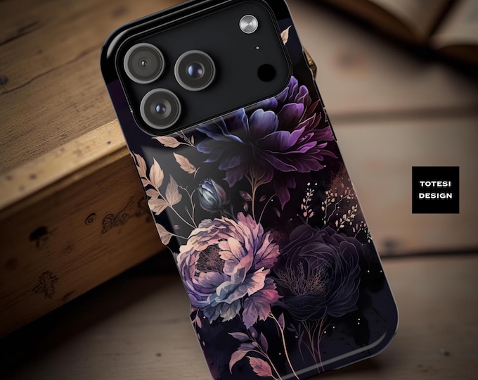 Dark Floral iPhone MagSafe Case: Gothic Academia Style