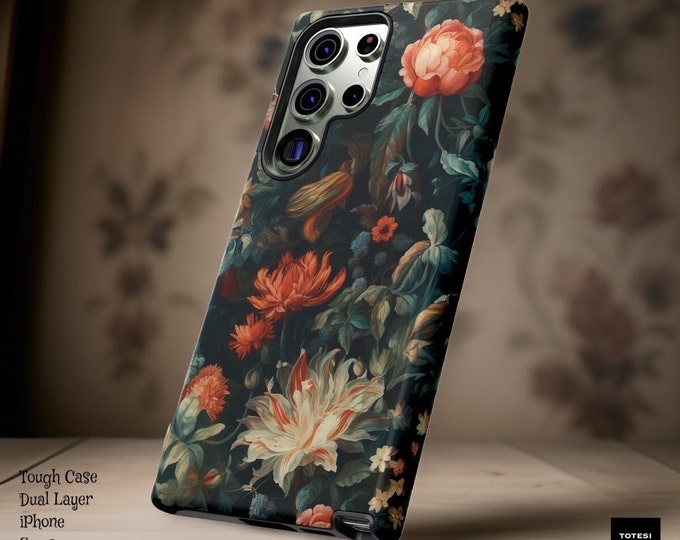 Botanical Nature Floral iPhone 17 16 15 14 13 12 11 Samsung Galaxy Tough Case S25 S24 S23 S22 |