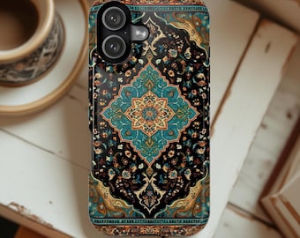 Boho Persian Medallion iPhone 17 16 15 Case | Magnetic Impact-Resistant Case