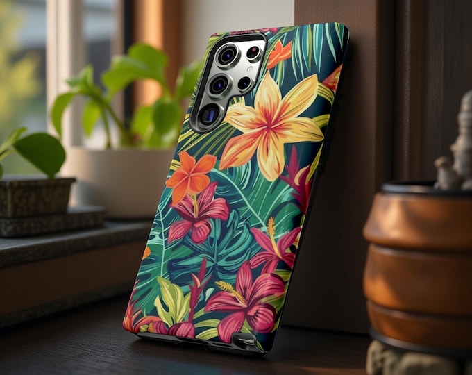 Summer Tropical Samsung Galaxy Beach Retro Colorful Design, Matte or Glossy, Gift for Her, Samsung S25 S24 iPhone 16-11 Google Pixel