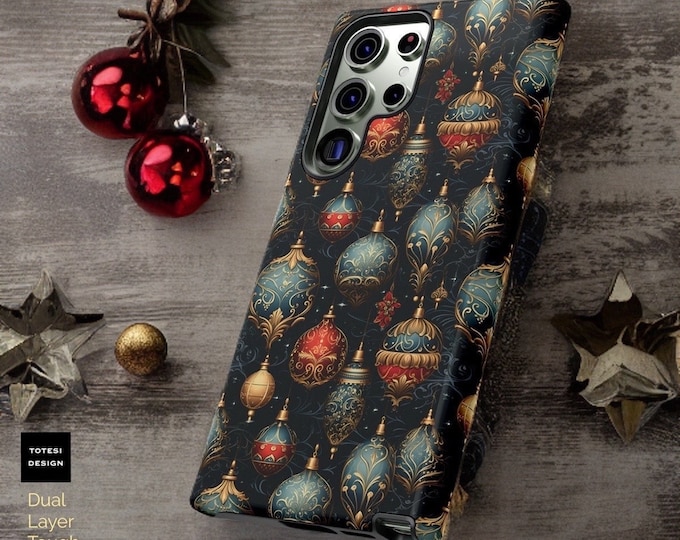 Dark Vintage Christmas Victorian Goth Ornaments  Winter aesthetic  | Samsung Galaxy S22 S23 S21 Plus ultra | Glossy or Matte