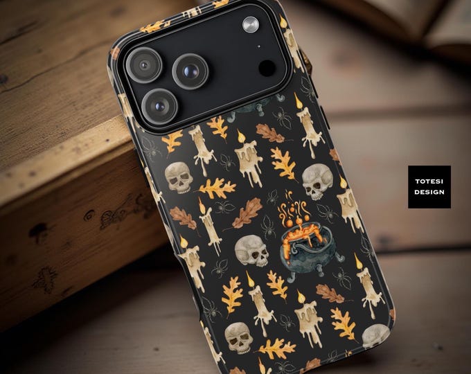 Halloween Horror iPhone Case: Goth Black Scary Phone Cover