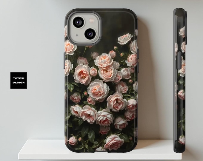 Phone Cases, Roses Dark Romance Art Protective Covers, glossy or matte, iPhone Samsung Galaxy Google Pixel, Gothic Floral Accessories, Tough