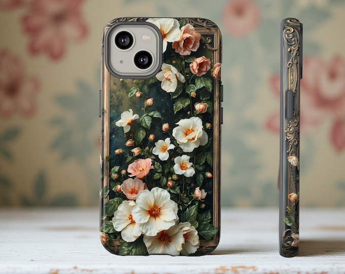 Dark Floral Tough Cases| Art Nouveau Aesthetic| S25 S24 S23 Pro Plus| Protective Beautiful| Birthday Gift Her, Unique Phone Case, Tough