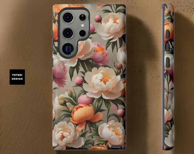Vintage pastel floral art aesthetic tough phone cases |iphone 16 15 14 13 12 11 Pro Max Plus |samsung Galaxy S24 S23 S22 |Glossy Matte