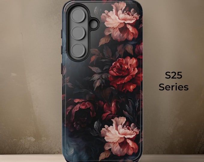 Dark Moody Floral Academia Bohemian Vintage Aesthetic | iPhone, Samsung, Google phone case 16 15 14 13 12 11 S25 S24 S23 S22  Gothic
