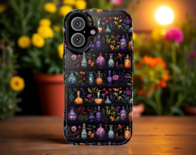 Whimsical Magnetic Floral Tough Cases - Perfect for Nature Lovers, Gift for Friends, Unique Phone Accessories, Botanical Inspired Design