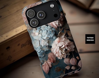Dark soft moody floral aesthetic magnetic iphone cover 17 16 15 14 13