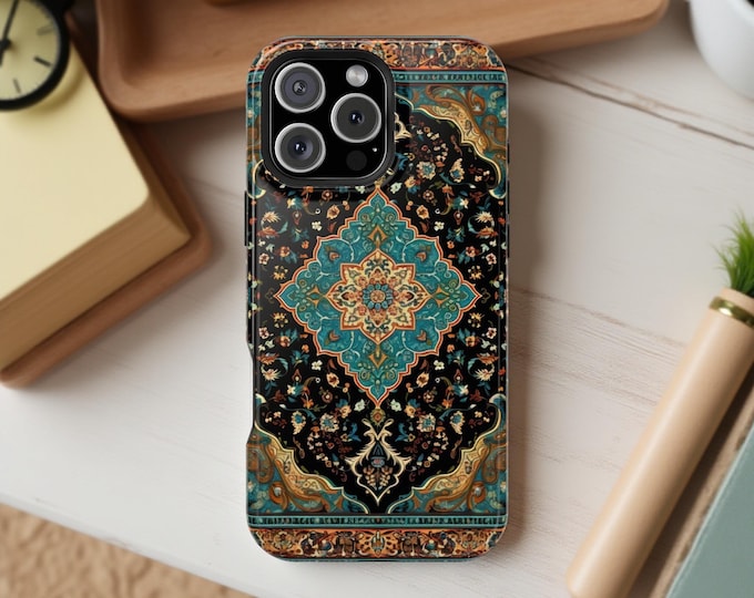 Boho Persian Medallion iPhone 17 16 15 Case | Magnetic Impact-Resistant Case
