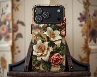 Vintage Art Nouveau Floral iPhone Samsung phone cases  17 16 S25 S24