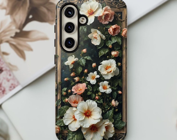Dark Floral Tough Cases| Art Nouveau Aesthetic| S25 S24 S23 Pro Plus| Protective Beautiful| Birthday Gift Her, Unique Phone Case, Tough