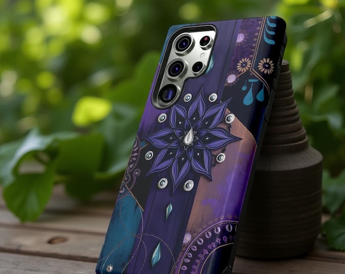 Zen Indie Hippie Floral Ornate Mandala Tough iPhone Case, Samsung iPhone Google