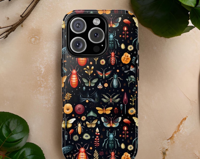 Phone Cases bugs insects nature phone case Samsung S25 S24 S23 S22 Plus Ultra |iPhone 16 15 14 13 12 | Glossy or Matte