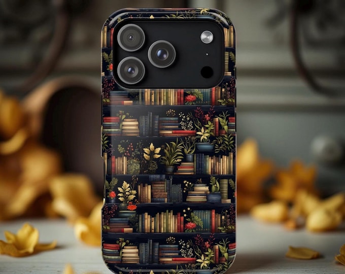 Dark Academia Bookshelf MagSafe iPhone Tough Case