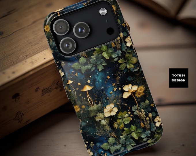 Botanical MagSafe Tough Phone Case: Nature-Inspired Floral Design