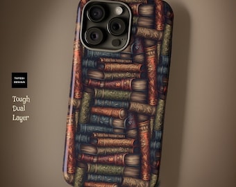Vintage old books phone case |iPhone Samsung |iPhone 12,13,14 Pro Max Plus| Samsung Galaxy S21,S22, S23 + Ultra| Book Club Reading Gift