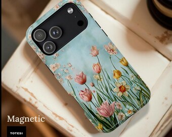 Spring Floral Meadow iPhone Case | Magnetic Impact-Resistant Case
