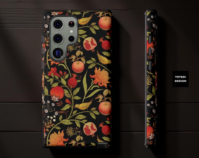 Dark Botanical Vintage Victorian Fruit Phone case Samsung Galaxy S25 S24 S23  plus ultra  iPhone 16 15 14 13 13 tough case Glossy or Matte