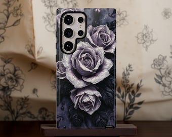 Gothic Floral Phone Case: Dark Academia Tough iPhone Samsung Case
