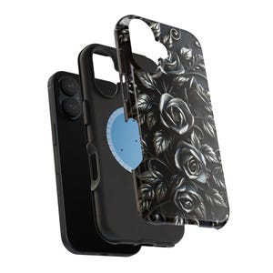 Gothic Black Roses Phone Case | Magnetic Impact-Resistant Case image 15