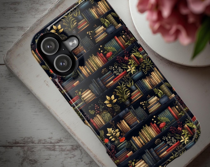 Dark Academia Bookshelf MagSafe iPhone Tough Case