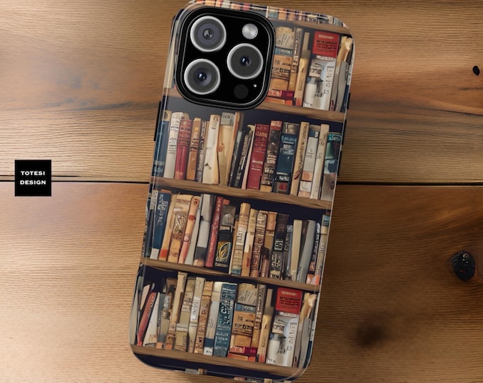 Cute Books Bookshelf literary aesthetic phone case iPhone 16 15 14 13 Pro Max Plus Samsung Galaxy S21 S23 S24 S25 Plus Ultra |  book lover