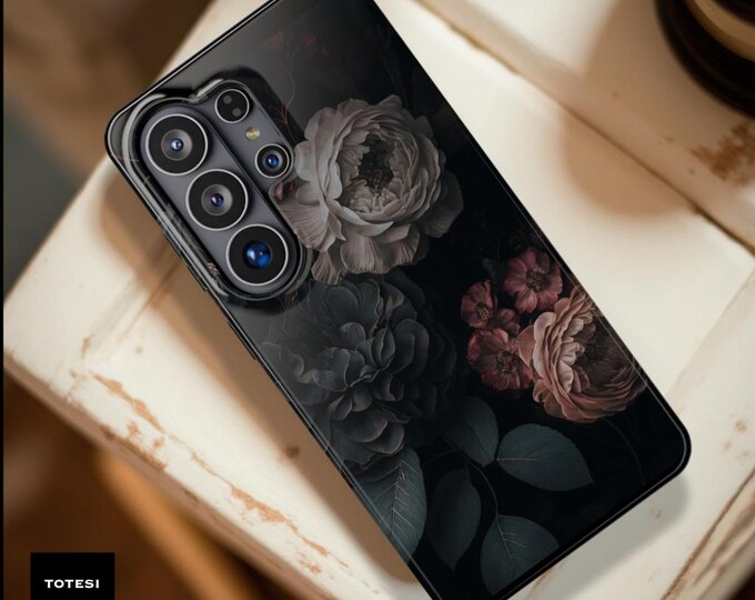 Dark Moody Floral iPhone Case: Magnetic Protective Tough Case